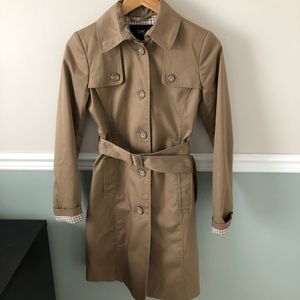 Trench Coat W. Plaid Lining